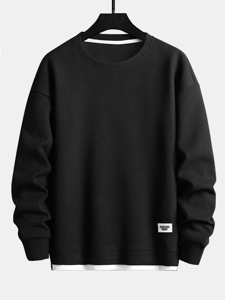 Two Layer Waffle Sweatshirt
