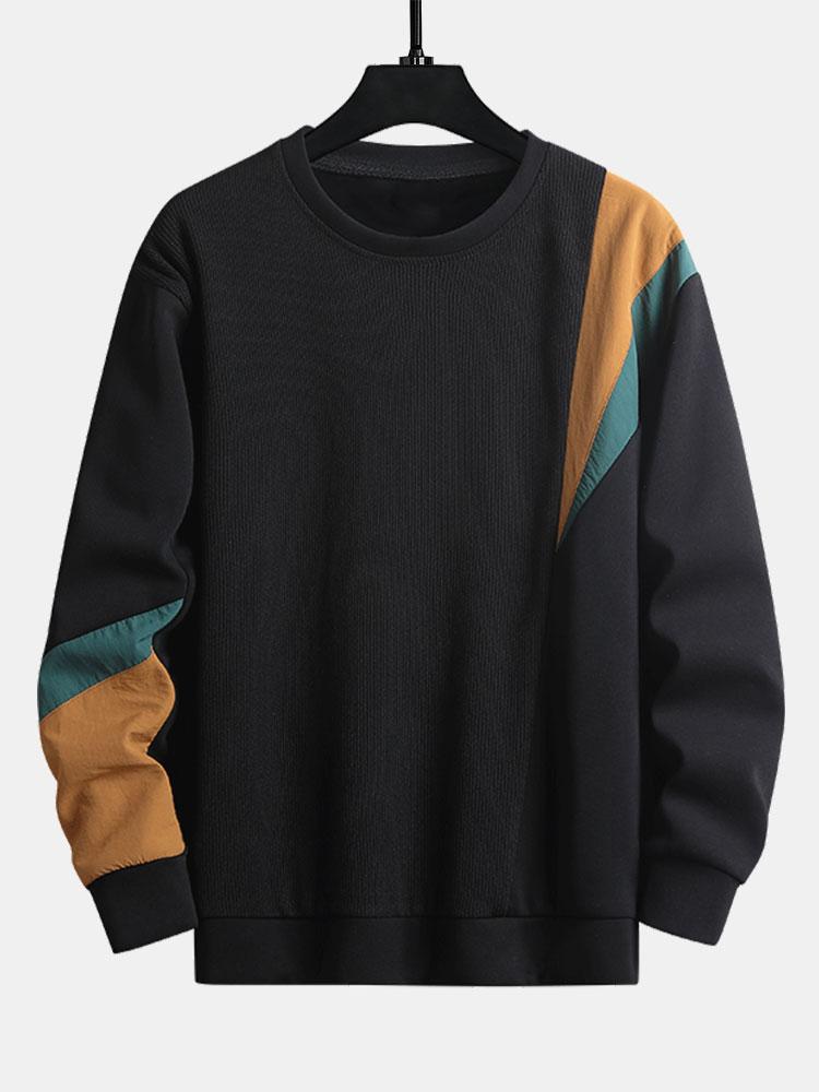 Color Block Crewneck Sweatshirt