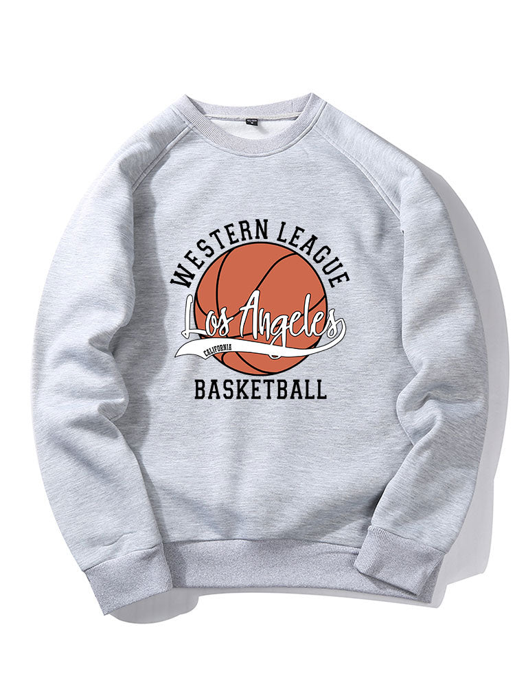 Los Angeles Basketball Print Sweatshirts